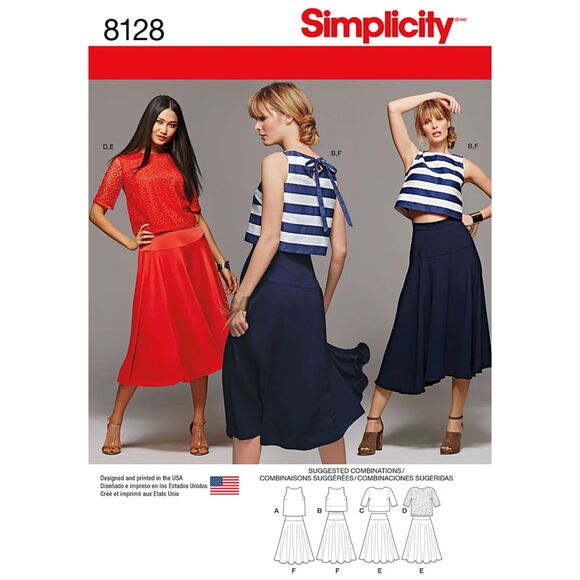 #8128 - Simplicity Sewing Pattern - Misses' Two Piece Dress - Size: 6-14 - Picture 1 of 3